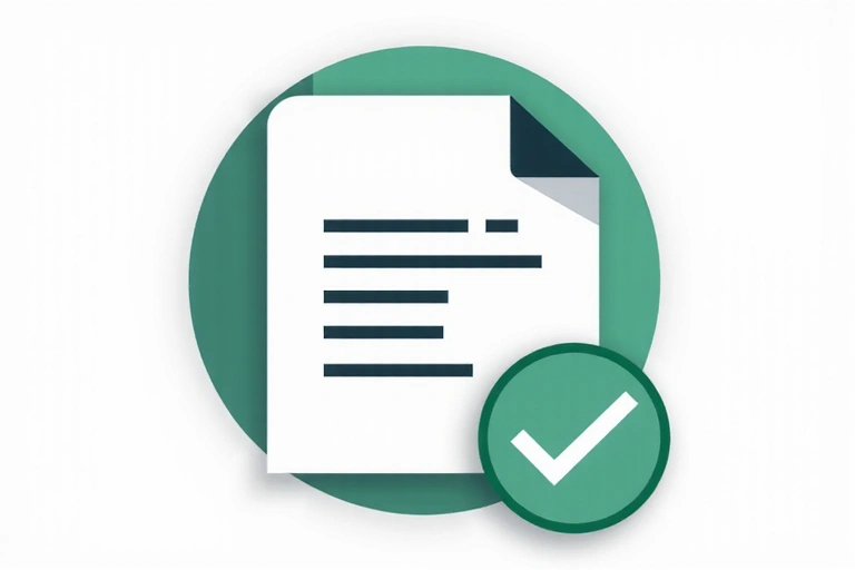 Σύμβολο αποδοχής όρων και προϋποθέσεων με ένα τικ.